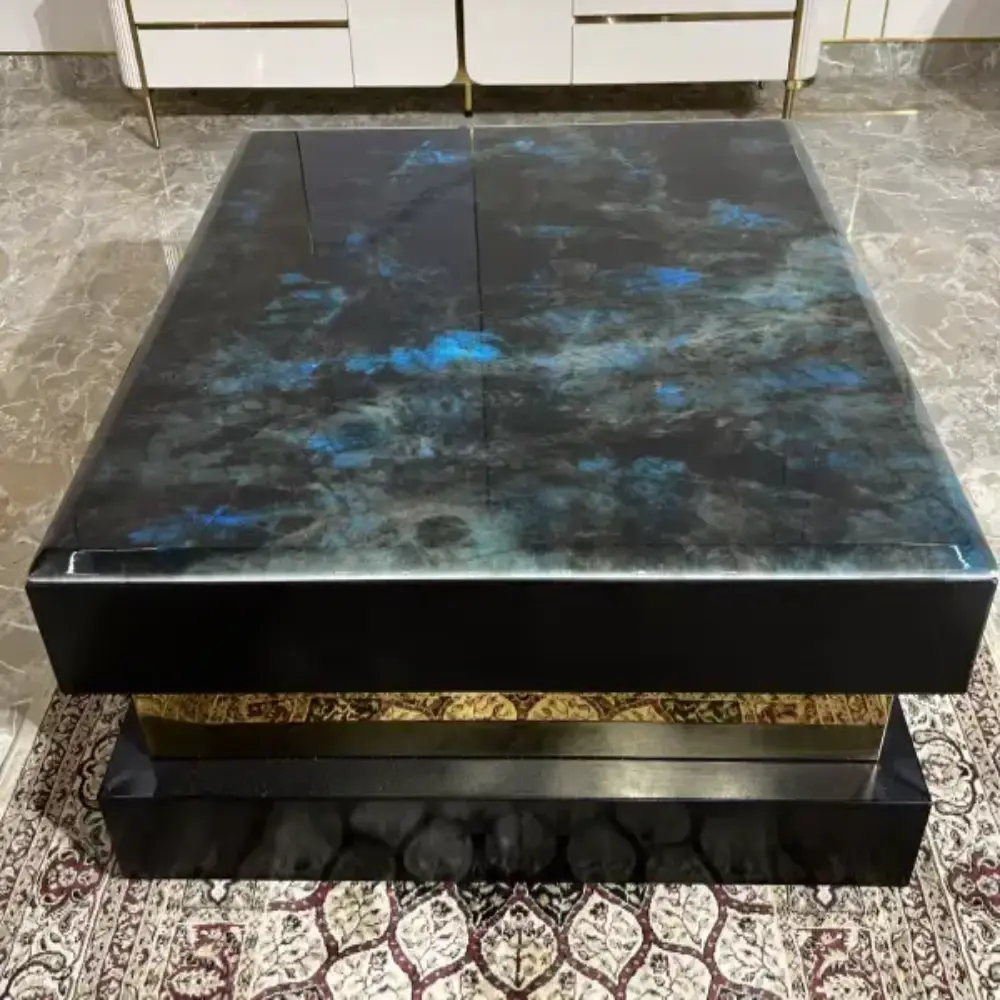 Square Coffee Table Without Natural Marble Top