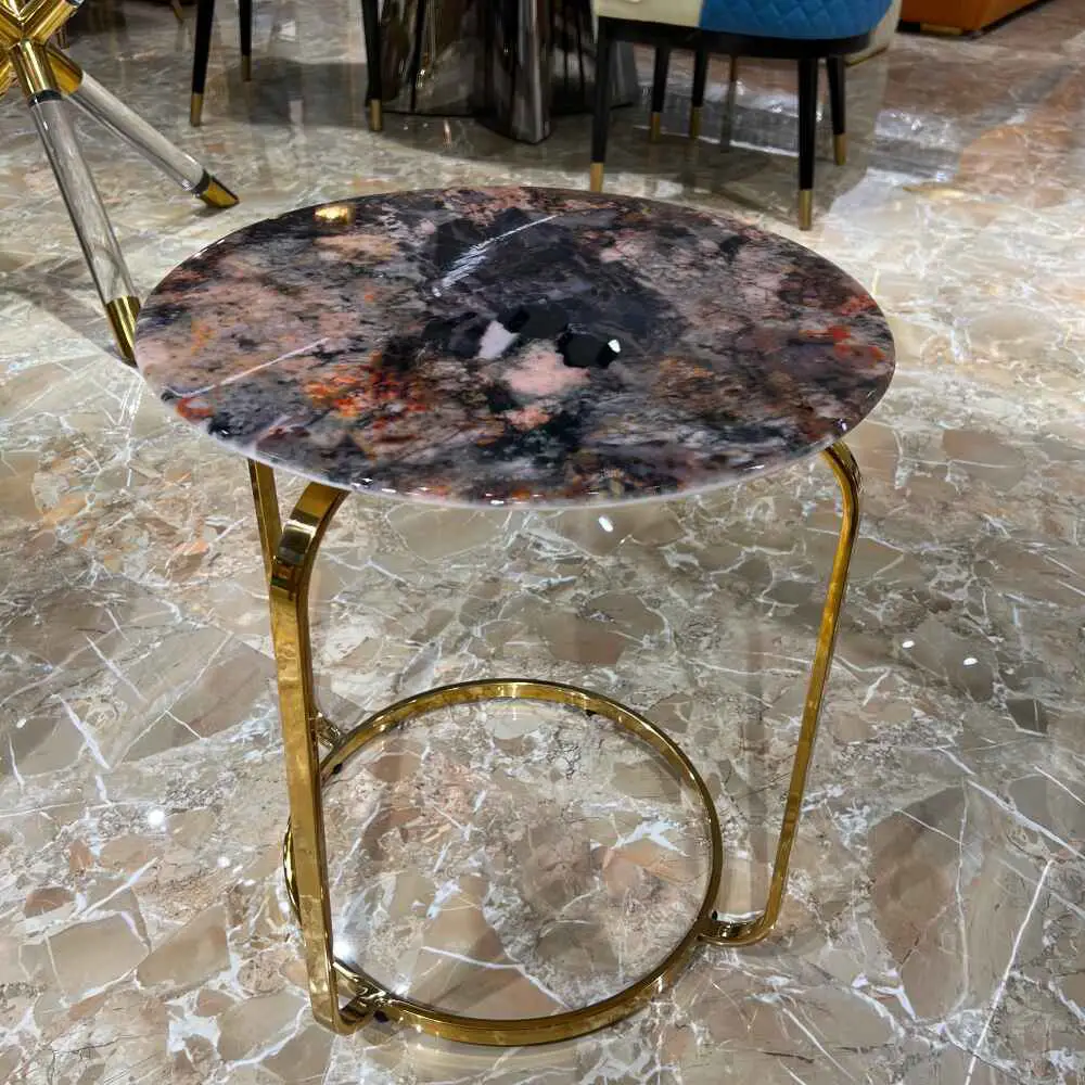 Italian Marble Round Coffee Table