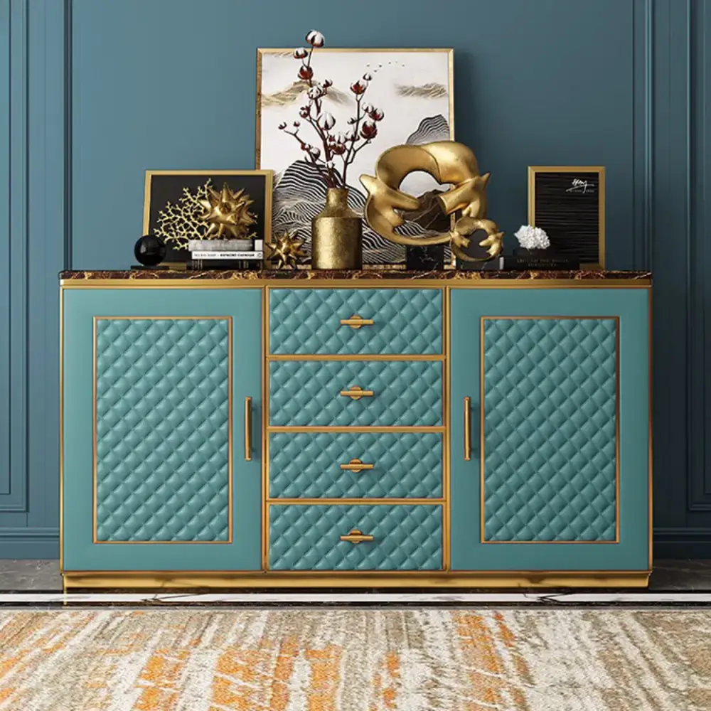 Home Theodore Green Sideboard With 6 Drawer