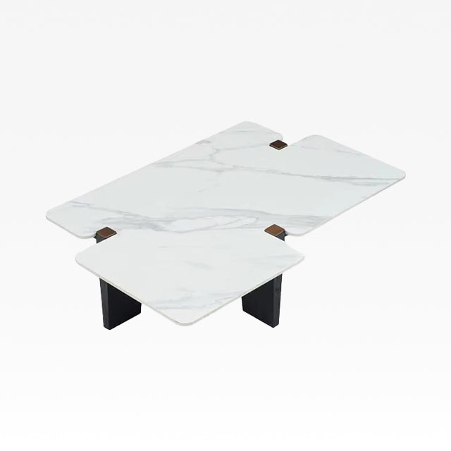 TRIPLE RECT MARBLE COFFEE TABLE